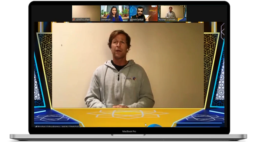 Jonty Rhodes as a guest speaker for a virtual corporate event Jonty Rhodes as a guest speaker for a virtual corporate event