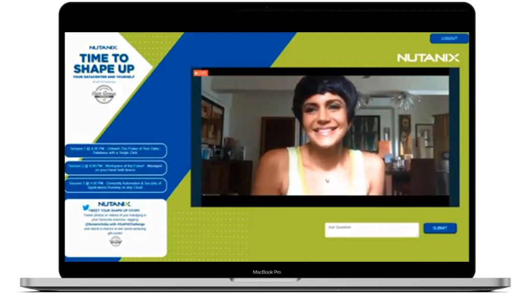 Mandira Bedi for an event for Nutanix