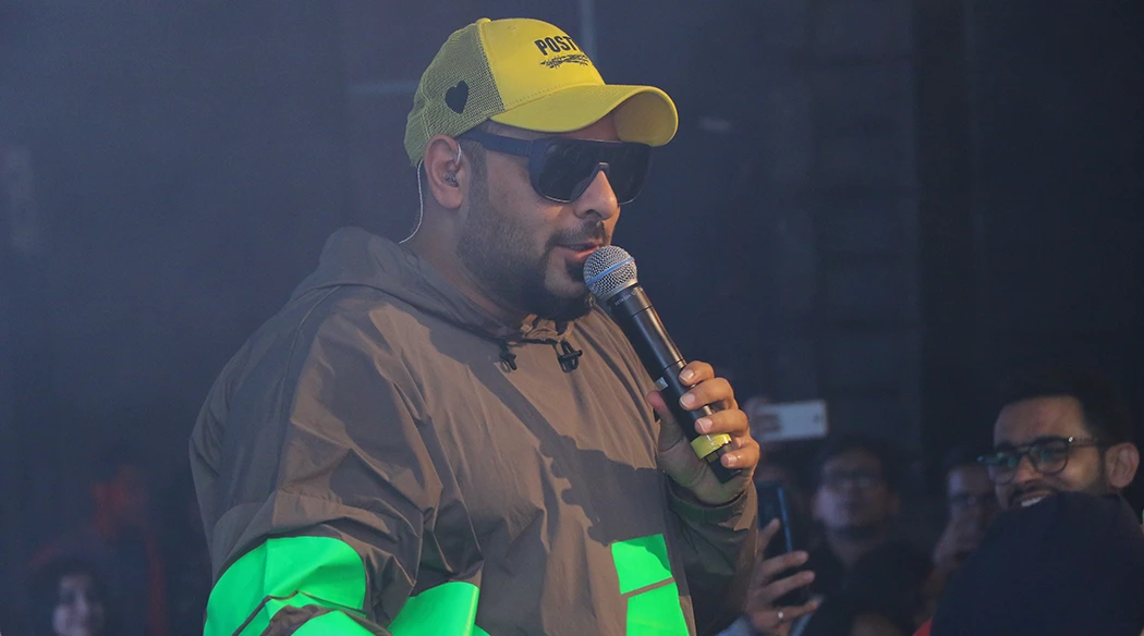 Badshah performing at a corporate event
