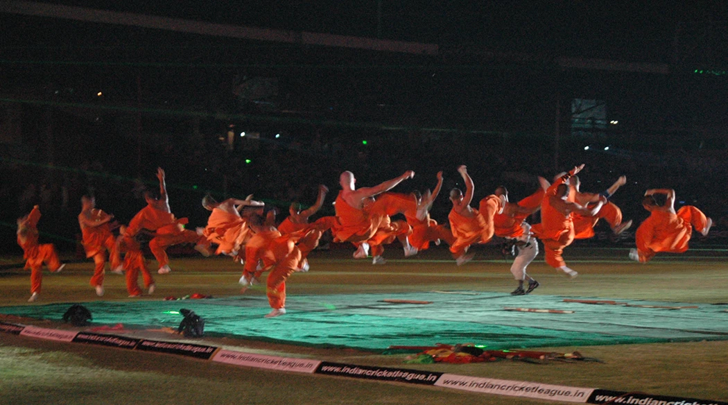 Shaolin Monks performing for ICL opening ceremony in Hyderabad