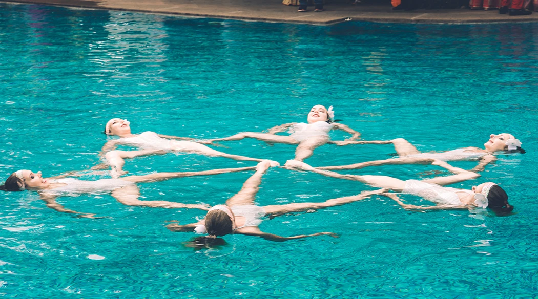 International Synchronized Swimmers for a Wedding in Chennai