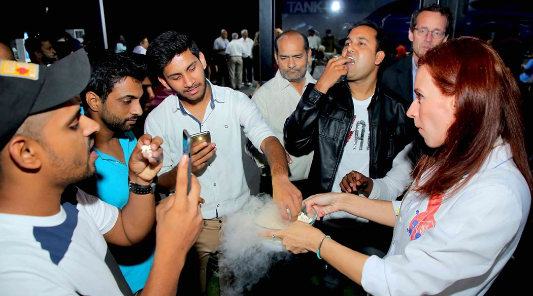 Liquid Nitrogen artists for BMW Joy Fest