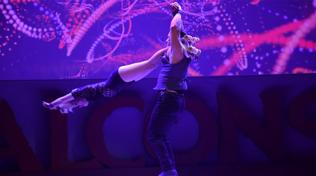 Acrobats on Rollerblades for Asian Paints SPA in Switzerland