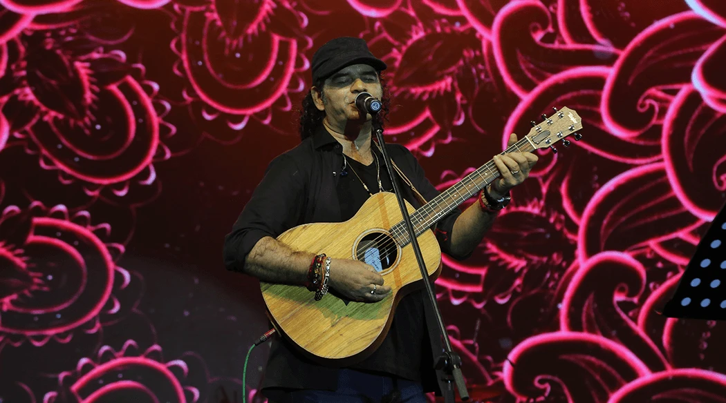Mohit Chauhan performing at a corporate event in Bangalore