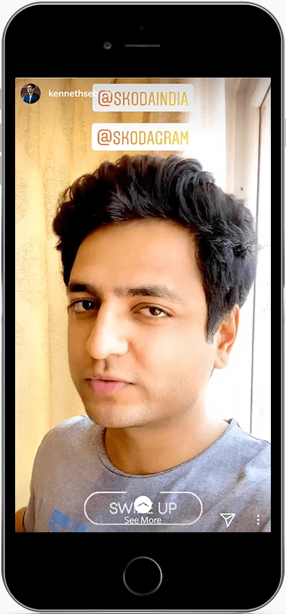 Comedian Kenneth Sebastian for social media engagement for SKODA India on their first ever online launch of KAROQ, new Rapid 1.0 & new Superb