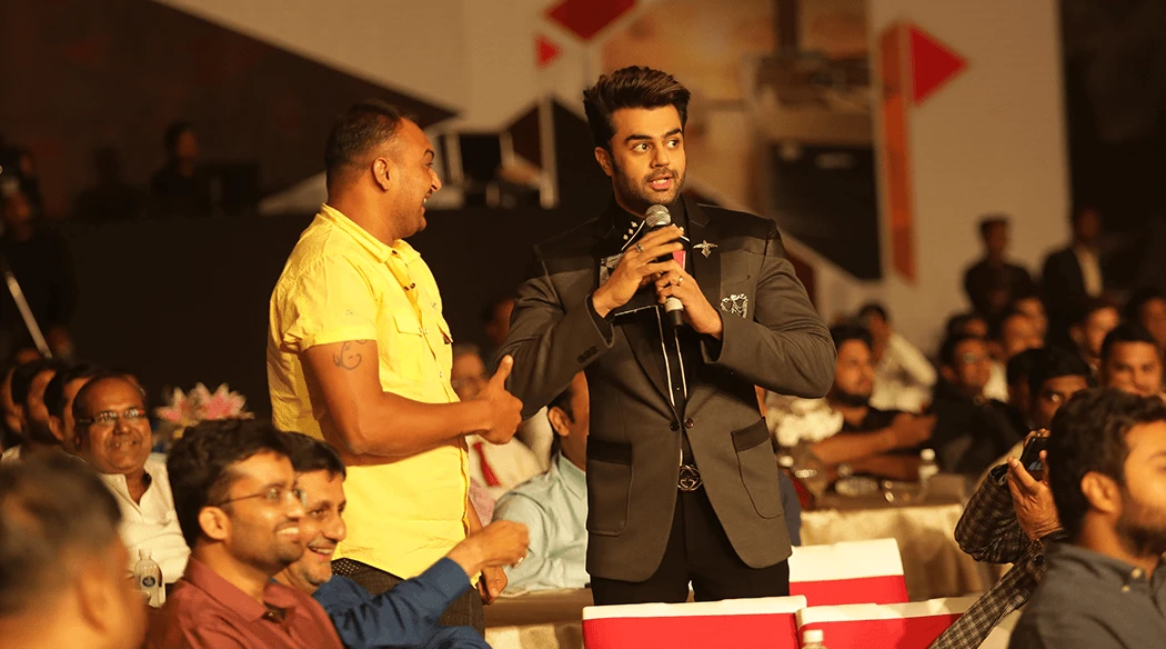 Manish Paul hosting at a corporate event in Pattaya