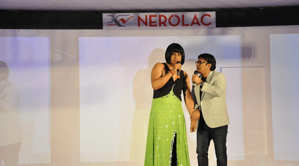 Sudesh & Krushna performing at a corporate event in Delhi