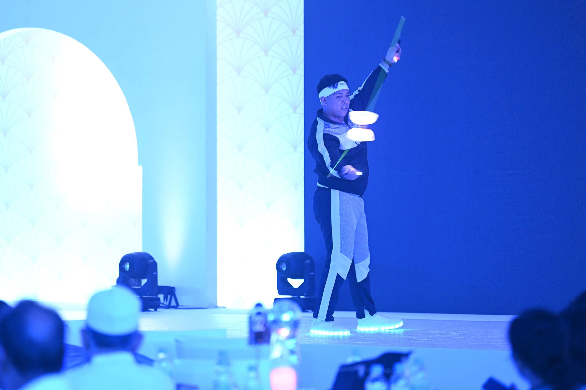 Diabolo Juggling Artists performing at a corporate event in Maldives