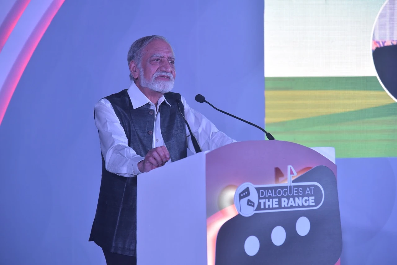 Kiran Karnik as a guest speaker at a leadership summit in Delhi