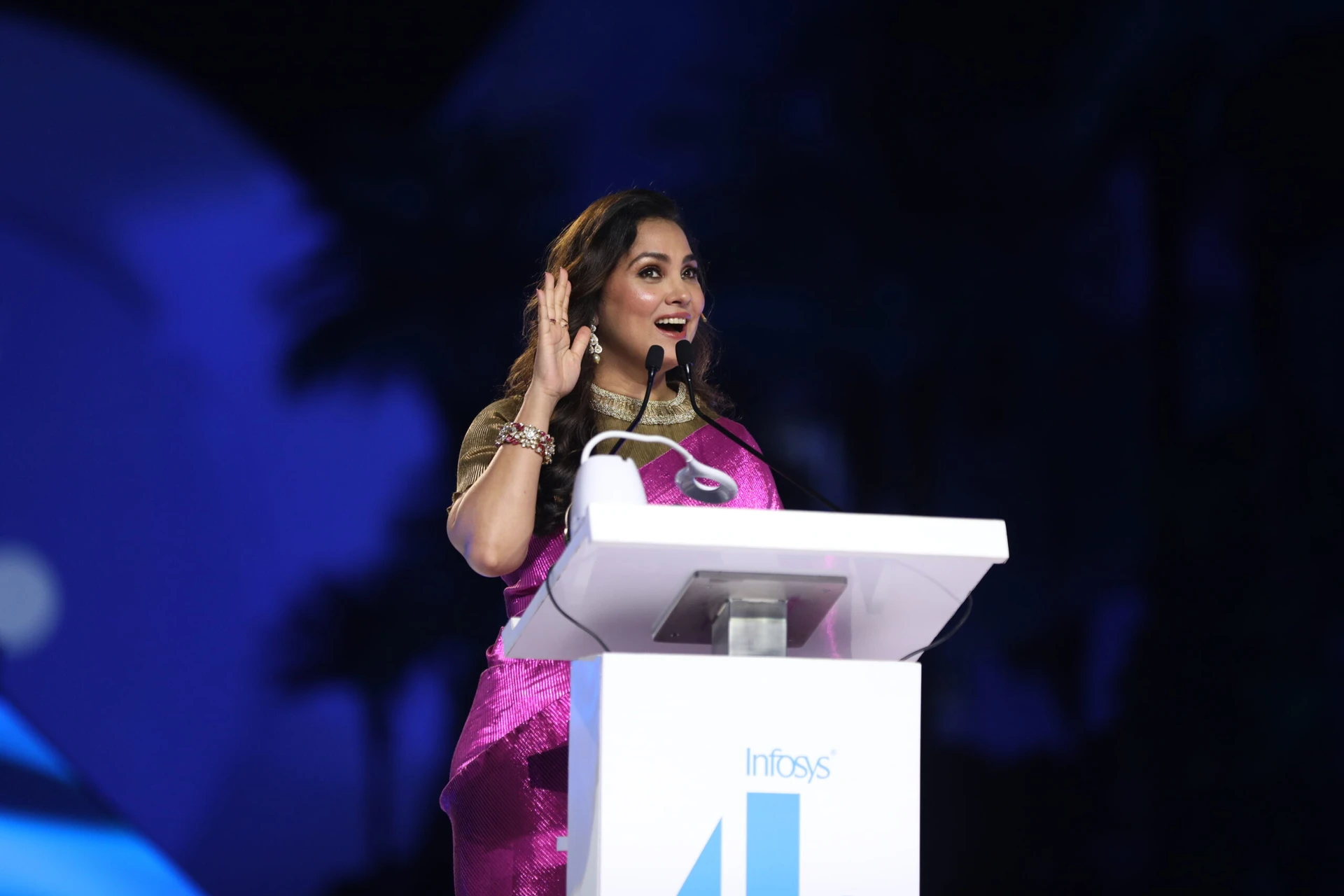 Lara Dutta hosting for a corporate event in Bangalore