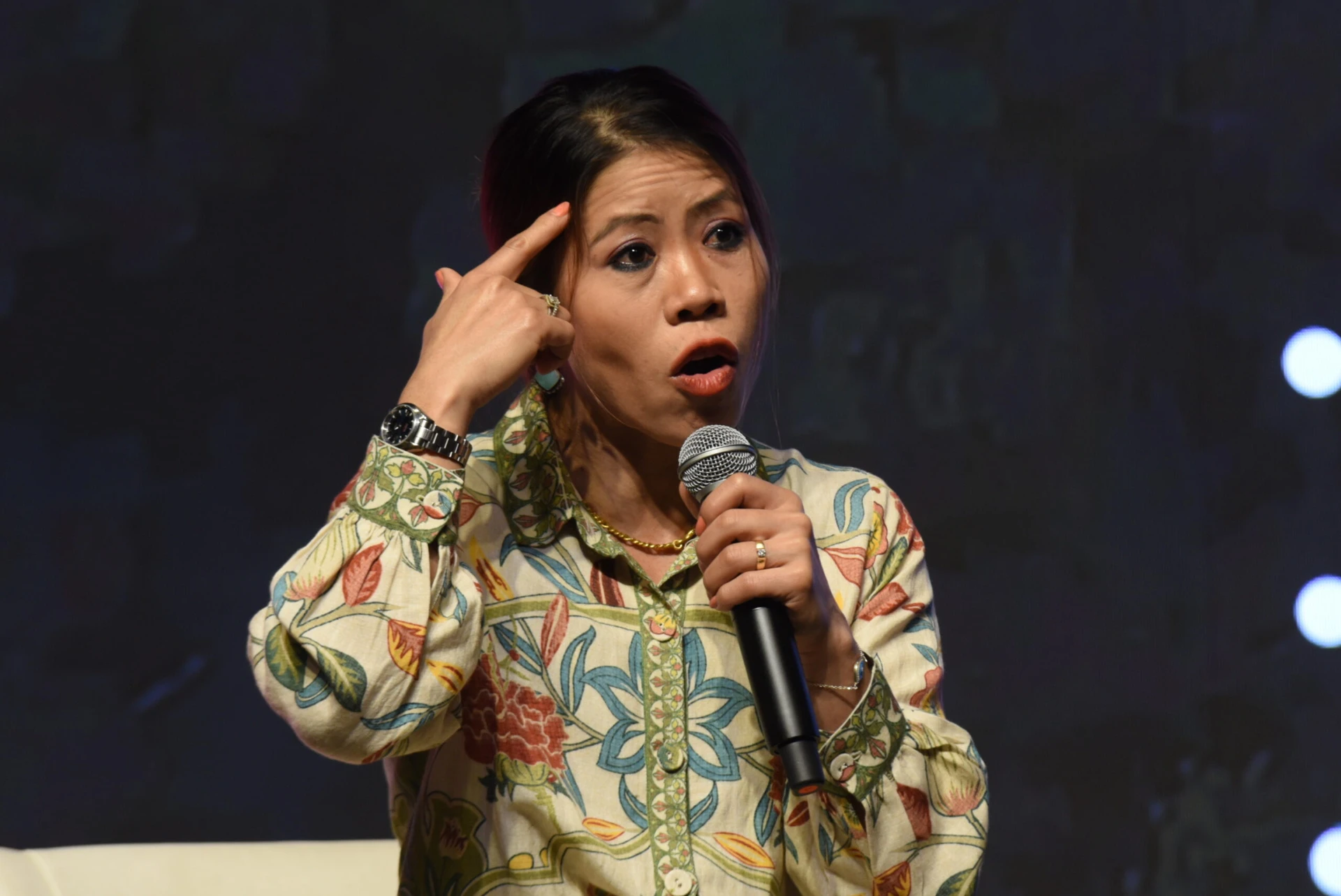 Mary Kom at a Women's Day event in Delhi Mary Kom at a Women's Day event in Delhi