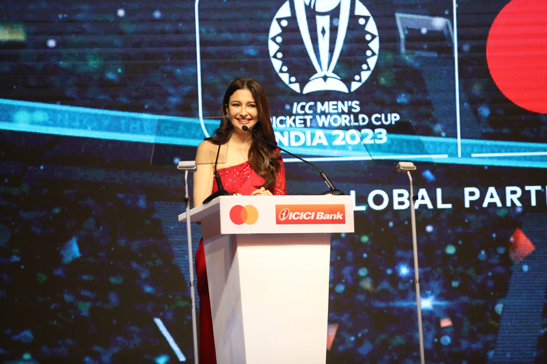 Saumya Tandon as a host at a corporate event in Mumbai