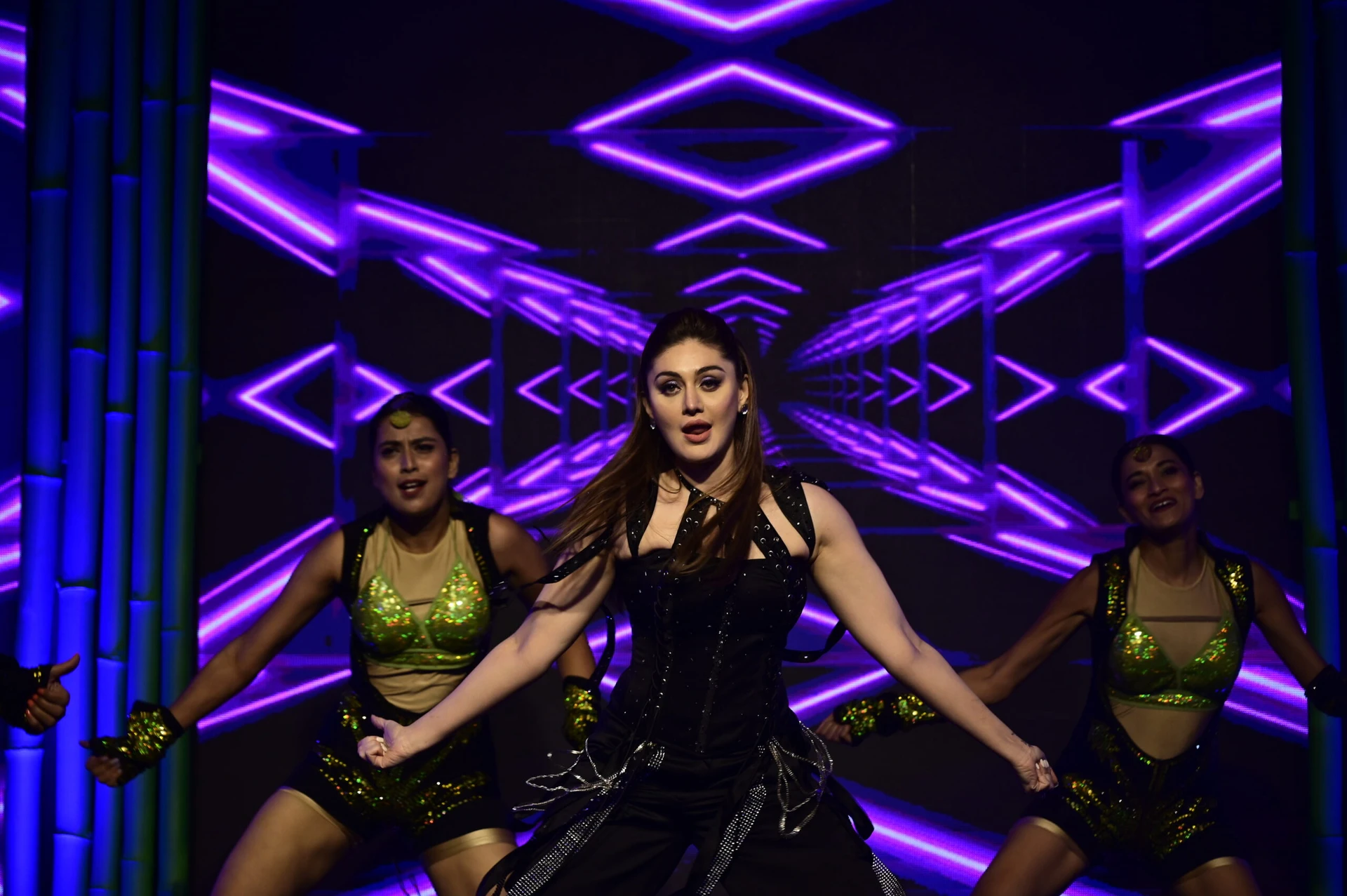 Shefali Zariwala performing at a corporate event in Goa