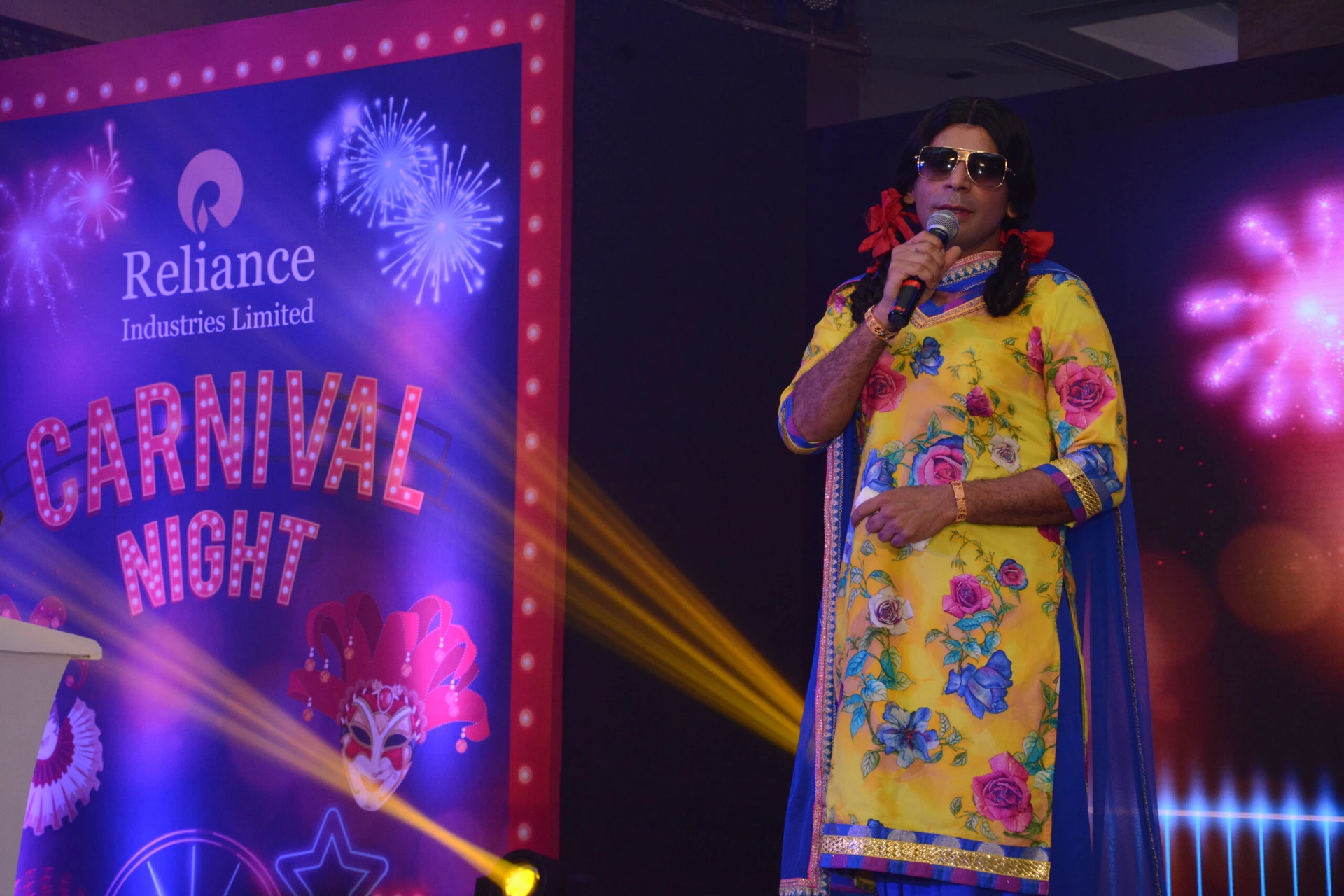 Sunil Grover as Gutthi at a corporate event in Lonavala