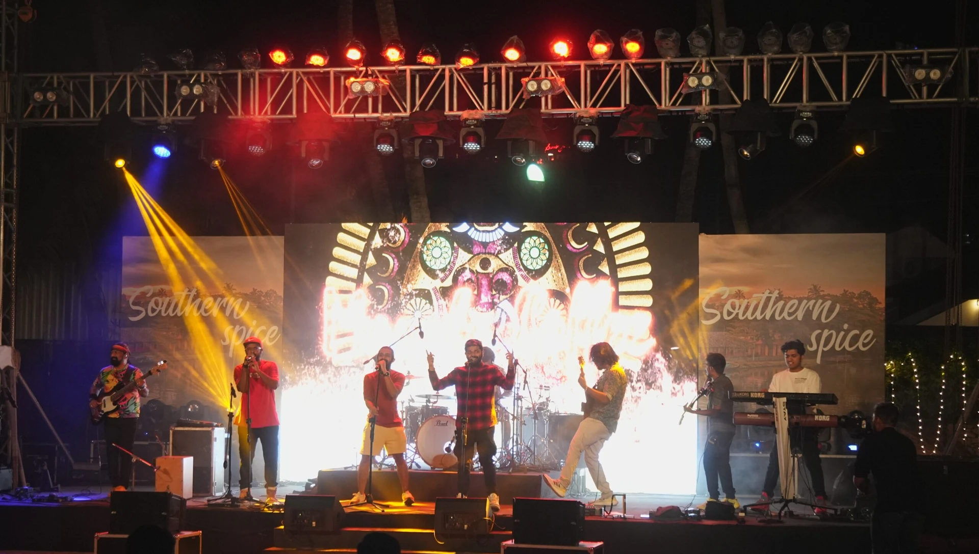 Masala Coffee performing at a corporate event in Kovalam