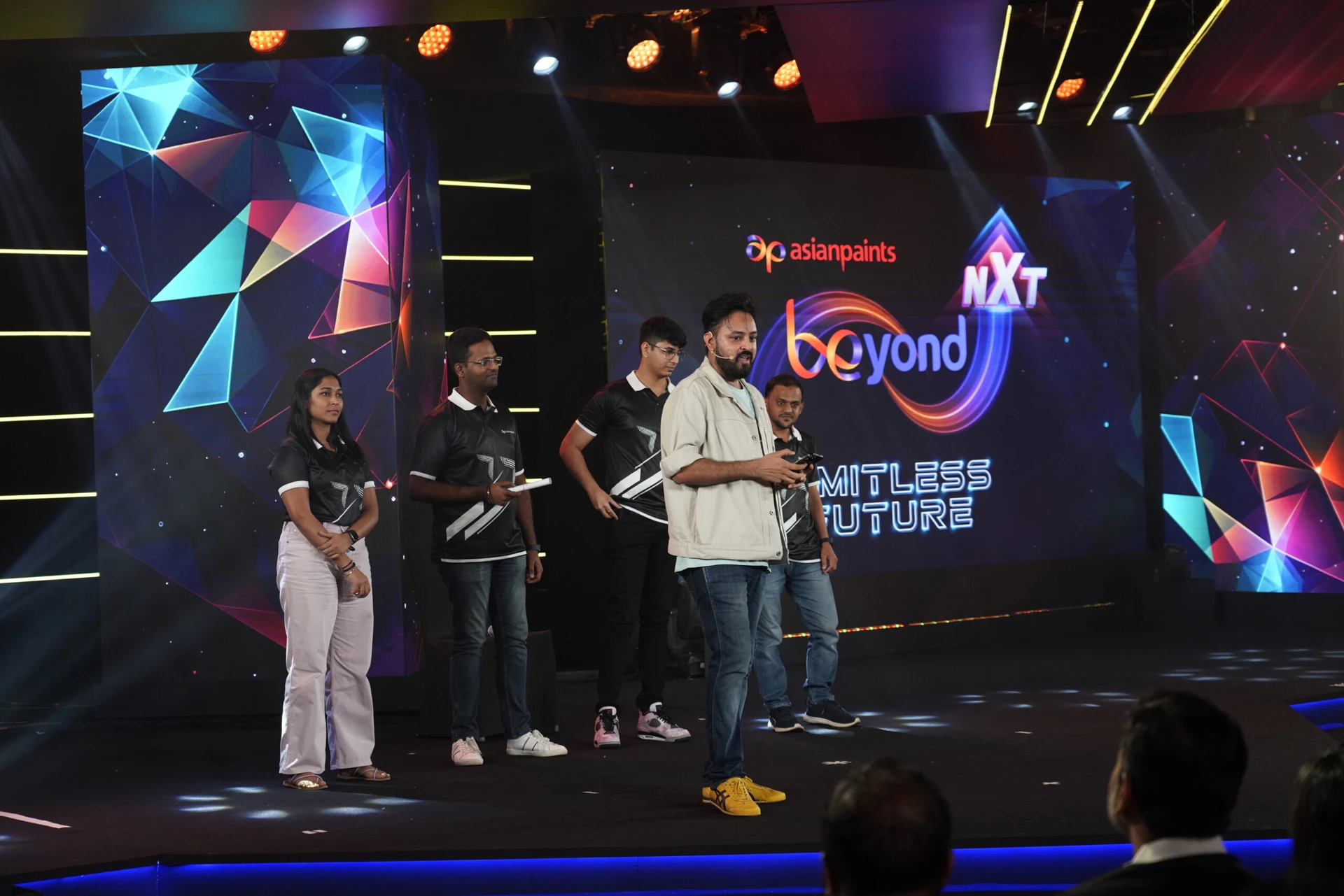 Mentalist Akshay Laxman at a sales conference for Asian Paints in Mumbai