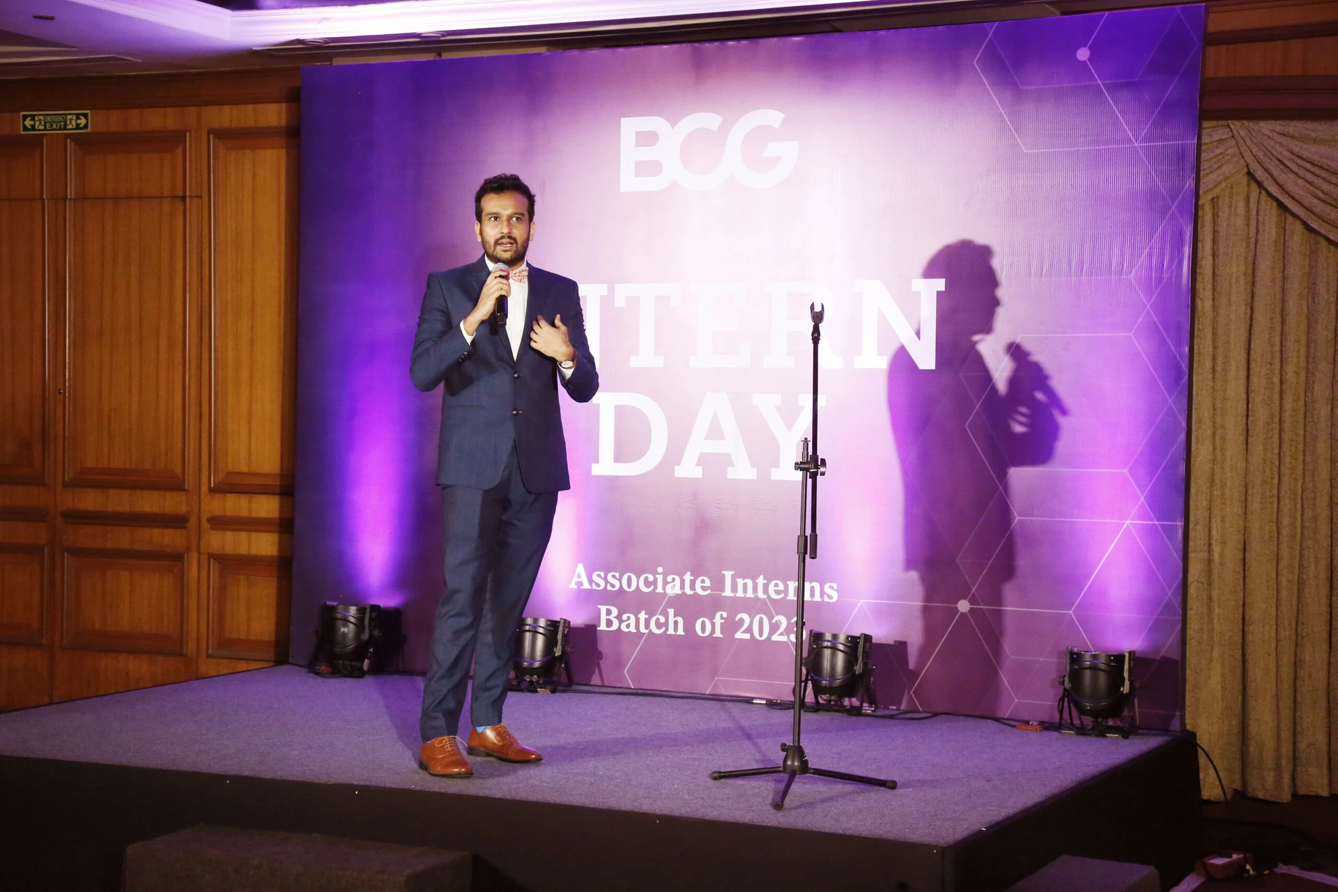 Comedian Sahil Shah at a corporate event in Mumbai