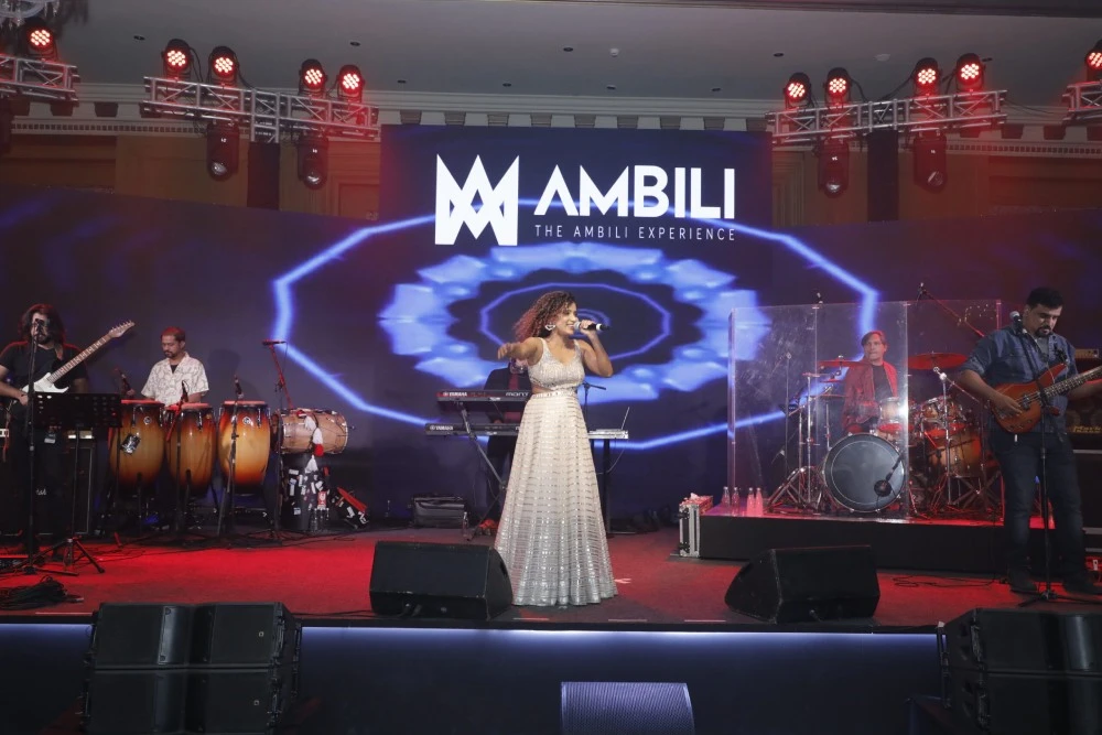 Singer Ambili Menon performing at a corporate event in Udaipur Singer Ambili Menon performing at a corporate event in Udaipur