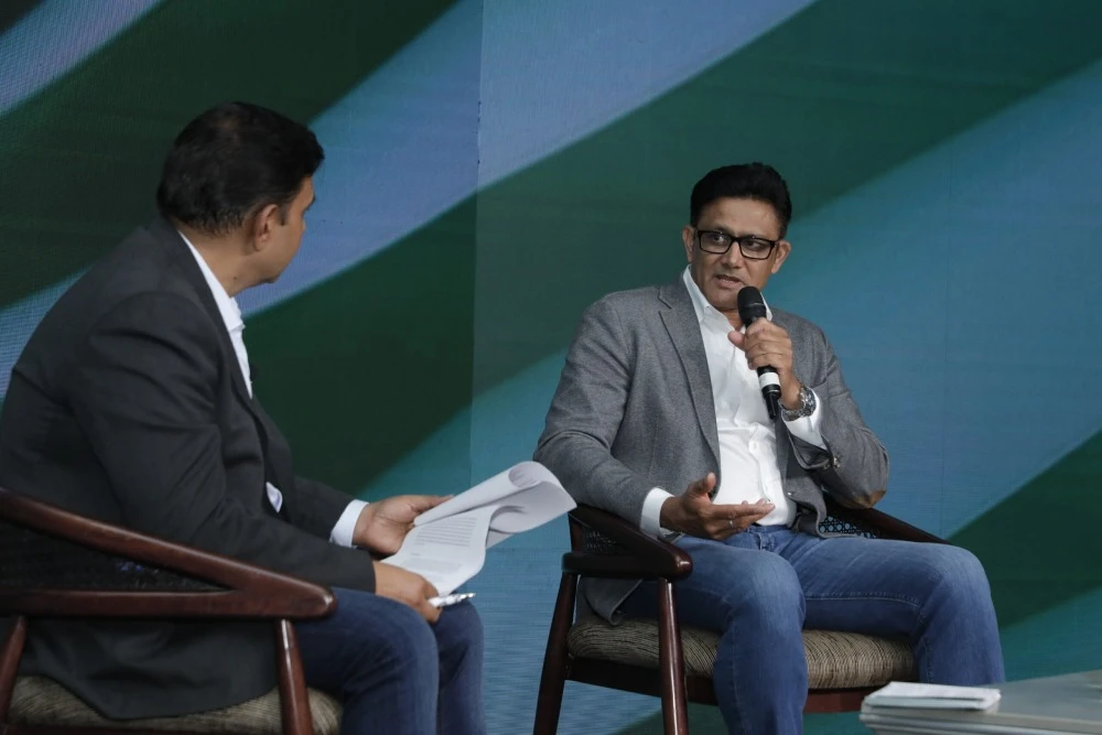 Anil Kumble as a guest speaker at a corporate event in Udaipur Anil Kumble as a guest speaker at a corporate event in Udaipur