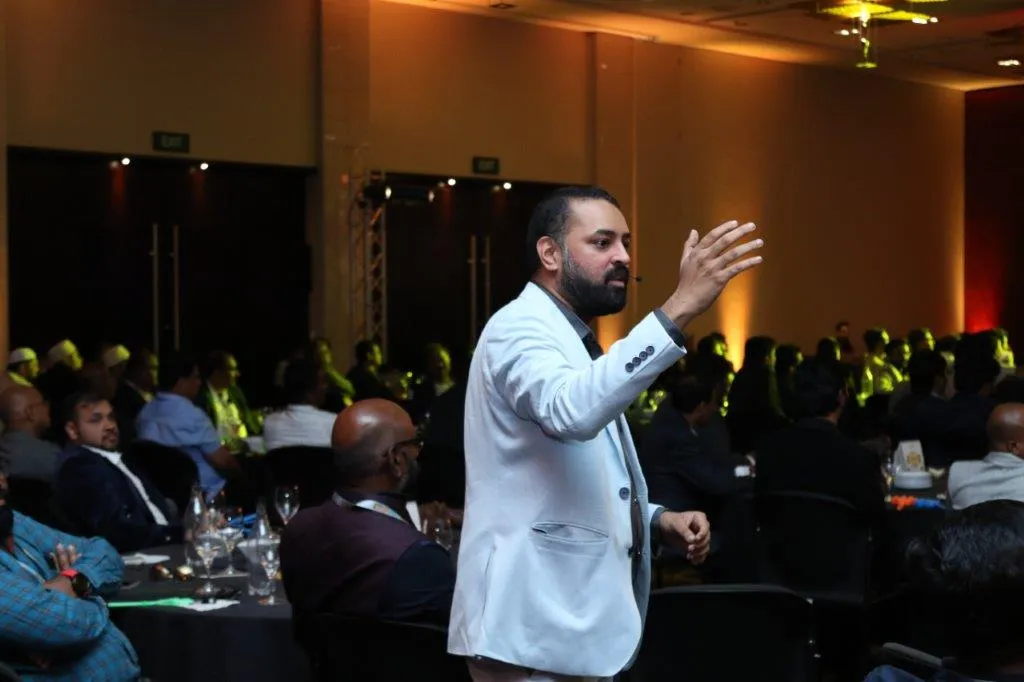 Mentalist Akshay Laxman performing at an event for Savex in Cape Town (1)